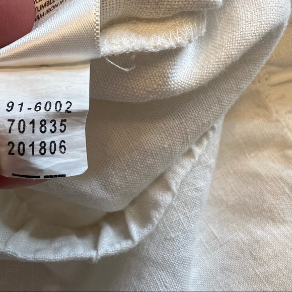 J. JILL White Linen Cropped Pants Size Large - Picture 15 of 15